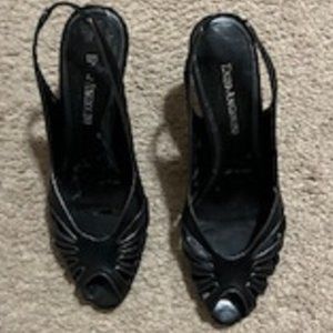 Women's Heels Enzo Angiolinini Black Size 6 M 3 Inch Heel